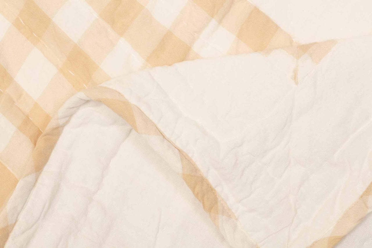 Annie Buffalo Tan Check King Quilt 105Wx95L VHC Brands