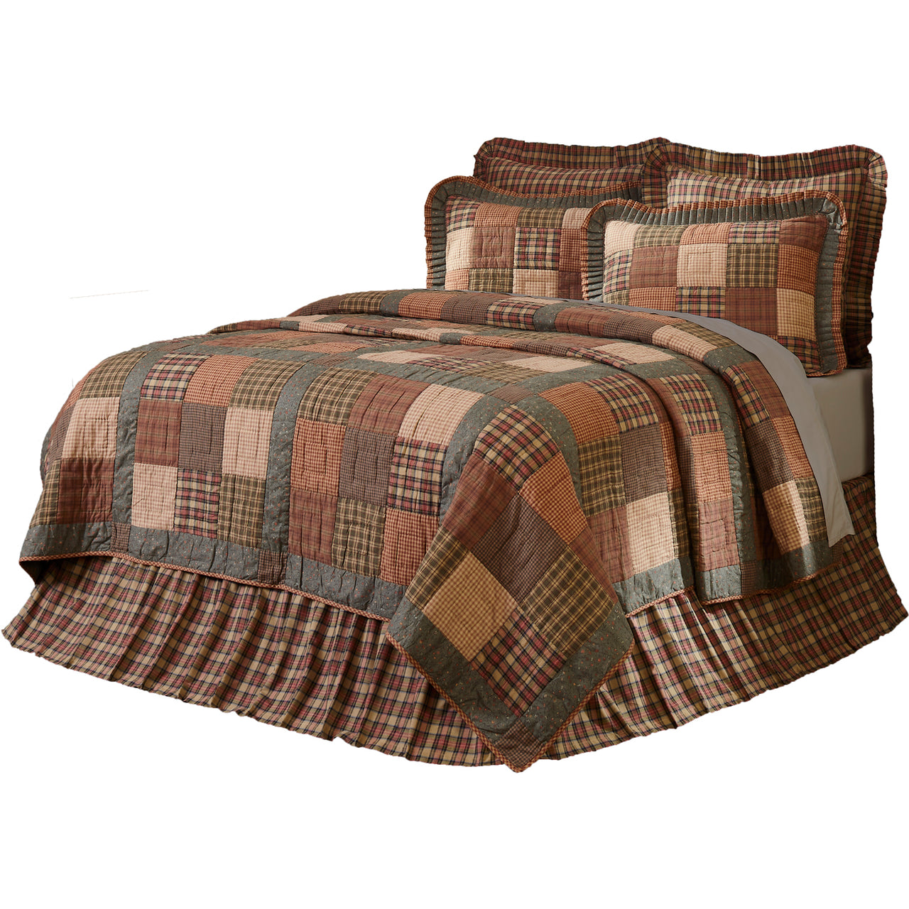 Crosswoods King Quilt 105Wx95L VHC Brands