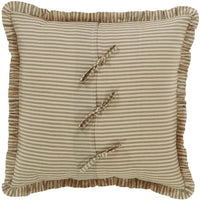 Thumbnail for Prairie Winds Green Ticking Stripe Euro Sham 26x26 VHC Brands