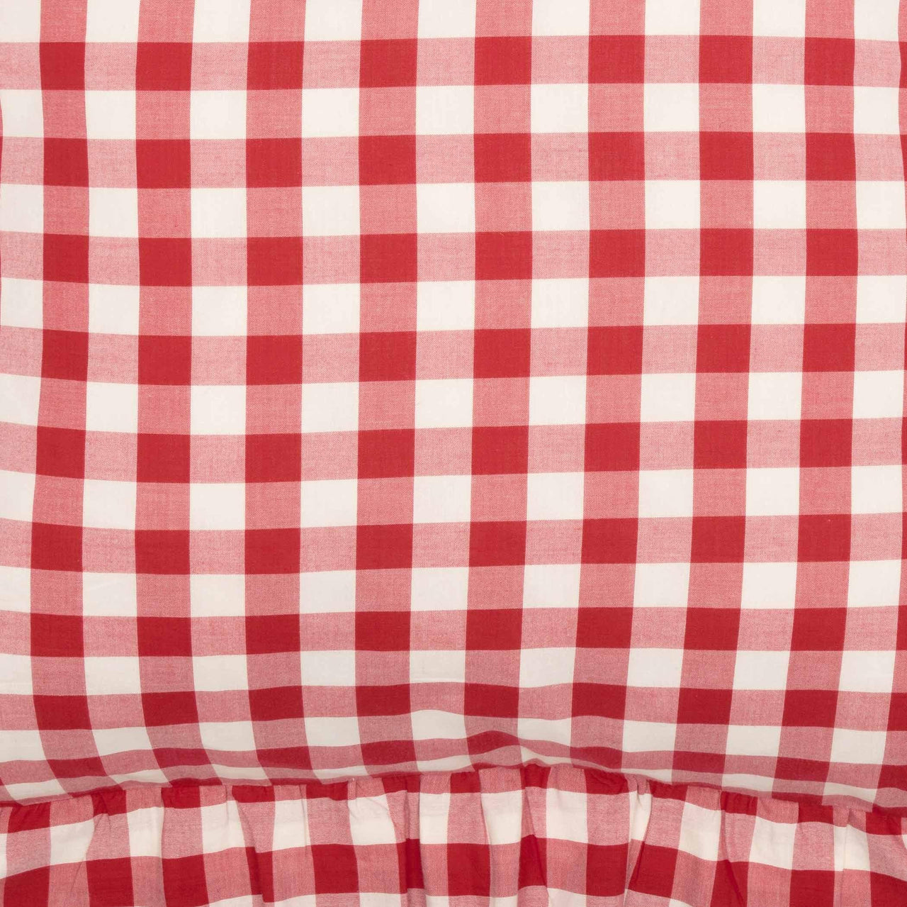 Annie Buffalo Red Check Fabric Euro Sham 26x26 VHC Brands - The Fox Decor
