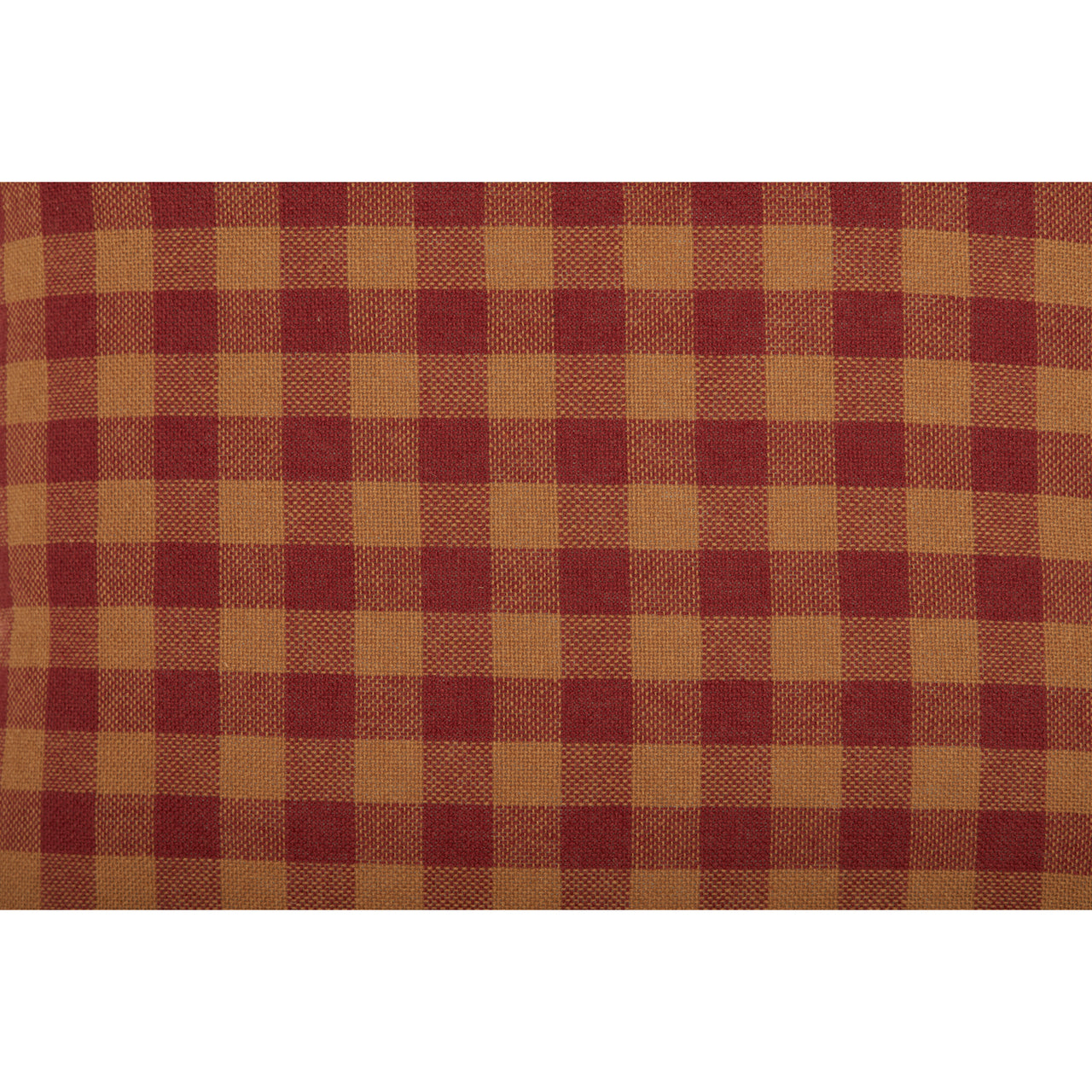 Burgundy Check King Pillow Case Set of 2 21x40 VHC Brands