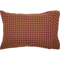 Thumbnail for Burgundy Check Standard Pillow Case Set of 2 21x30 VHC Brands