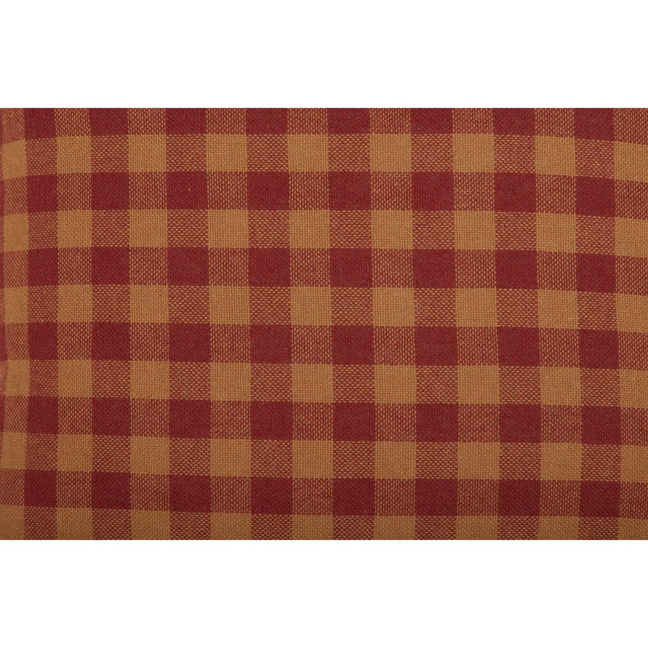 Burgundy Check Standard Pillow Case Set of 2 21x30 VHC Brands