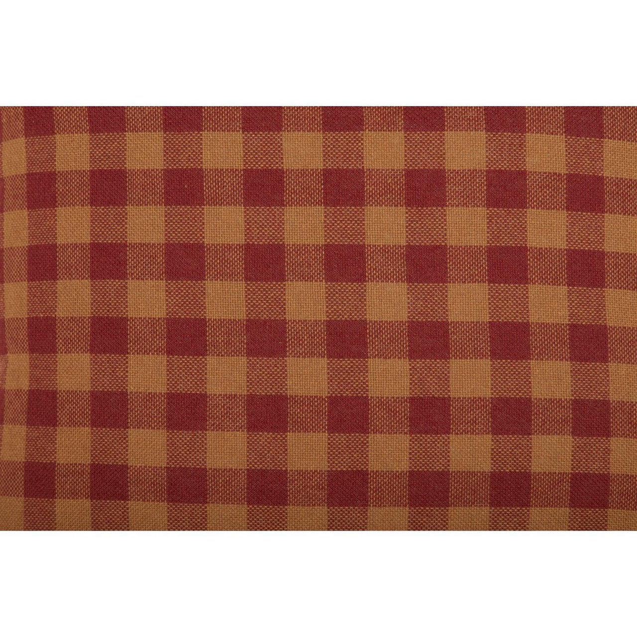 Burgundy Check Standard Pillow Case Set of 2 21x30 VHC Brands