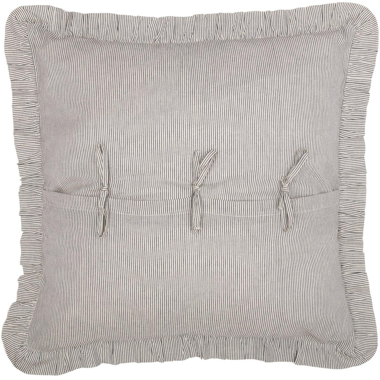 Dakota Star Farmhouse Blue Ticking Stripe Fabric Euro Sham 26x26 VHC Brands - The Fox Decor