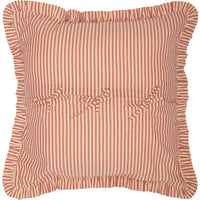 Thumbnail for Sawyer Mill Red Ticking Stripe Fabric Euro Sham 26x26 VHC Brands - The Fox Decor