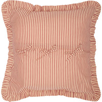 Thumbnail for Sawyer Mill Red Ticking Stripe Fabric Euro Sham 26x26 VHC Brands