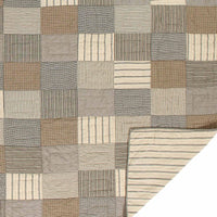 Thumbnail for Sawyer Mill Charcoal California King Quilt Set; 1-Quilt 130Wx115L w/2 Shams 21x37 VHC Brands - The Fox Decor