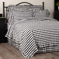 Thumbnail for Annie Buffalo Black Check Ruffled Quilt Coverlet VHC Brands