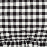 Annie Buffalo Black Check Ruffled King Sham 21x37 VHC Brands - The Fox Decor