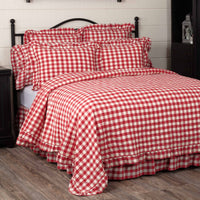 Thumbnail for Annie Buffalo Red Check Ruffled Quilt Coverlet VHC Brands