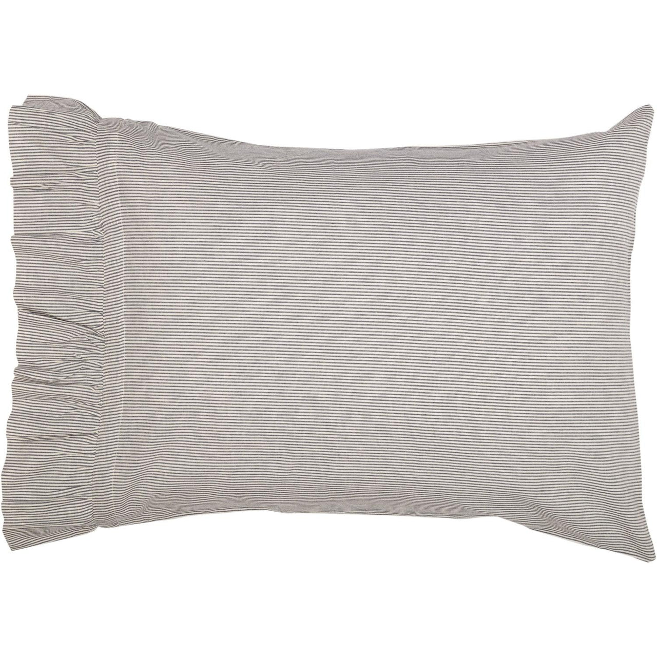 Dakota Star Farmhouse Blue Ticking Stripe Standard Pillow Case Set of 2 21x30 VHC Brands - The Fox Decor