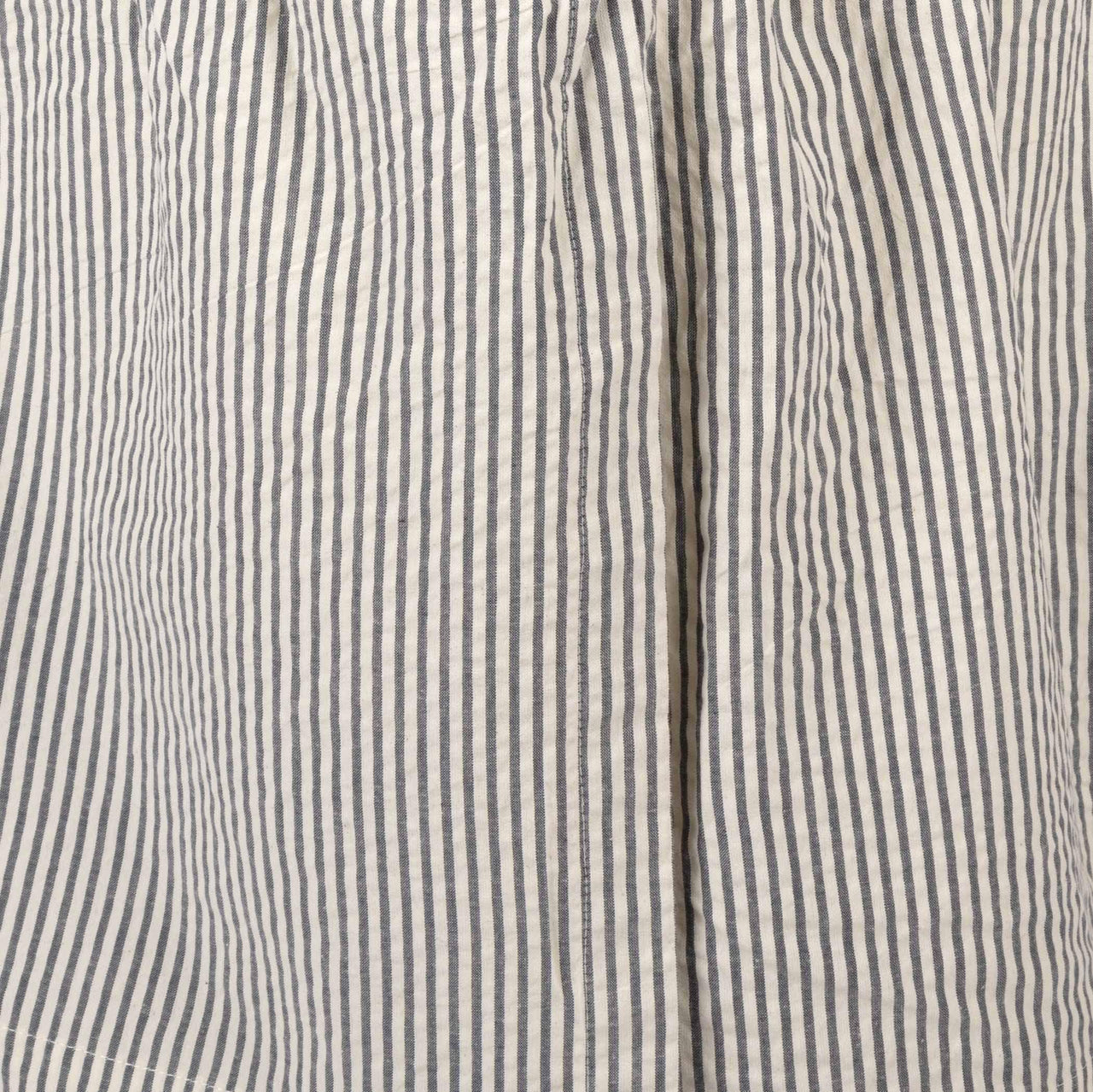 Hatteras Seersucker Blue Ticking Stripe Bed Skirts VHC Brands - The Fox Decor