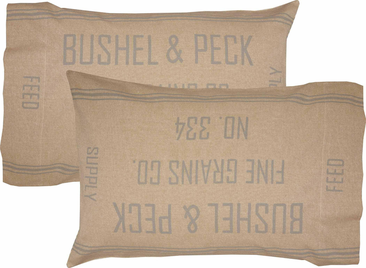 Grace Feed Sack Standard Pillow Case Set of 2 21x30 VHC Brands - The Fox Decor