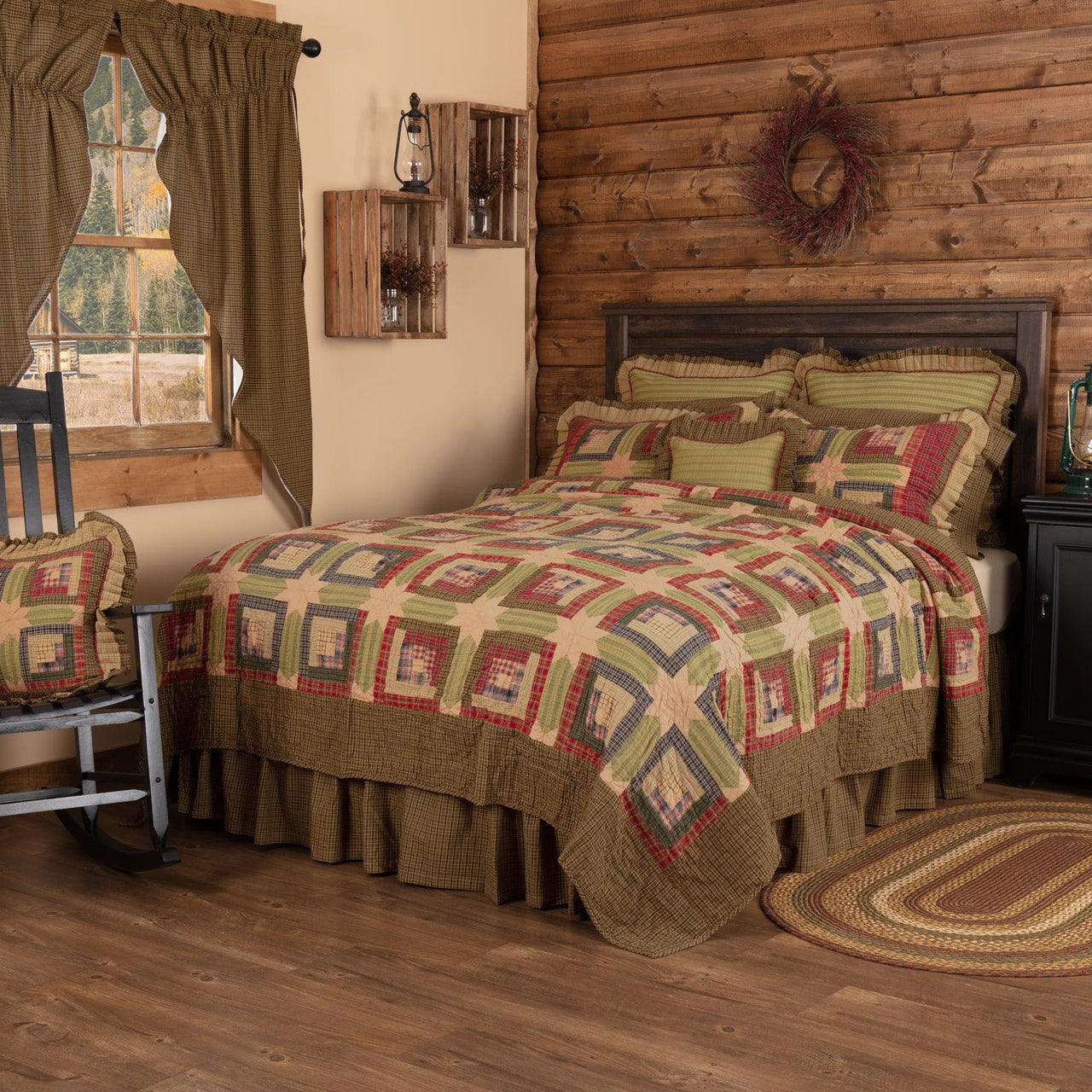 Tea Cabin California King Quilt 130Wx115L VHC Brands