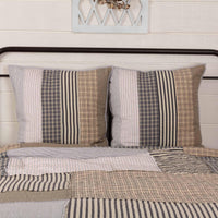 Ashmont Quilted Euro Sham Set of 2 26x26 VHC Brands - The Fox Decor