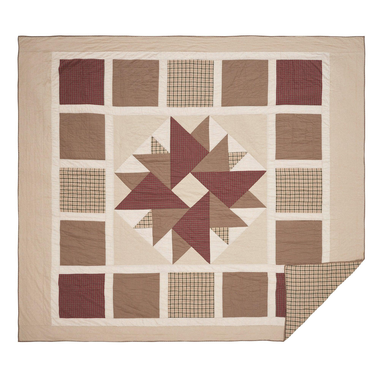 Cider Mill Luxury King Quilt 120Wx105L VHC Brands - The Fox Decor