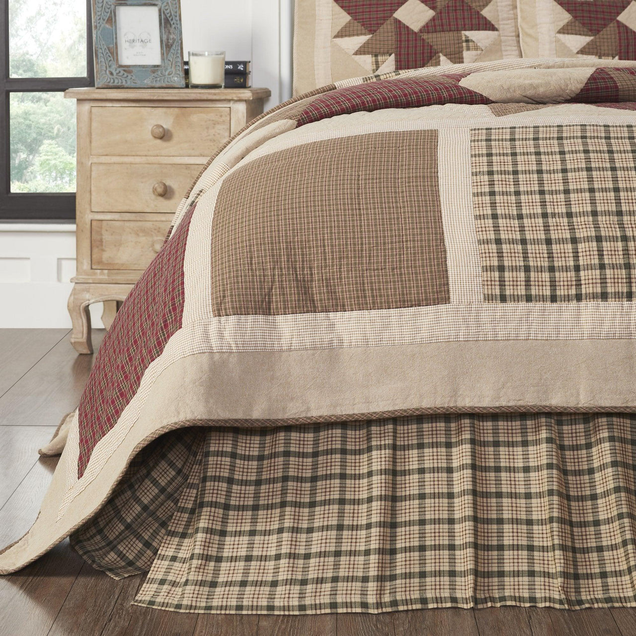 Cider Mill Queen Bed Skirt 60x80x16 VHC Brands - The Fox Decor