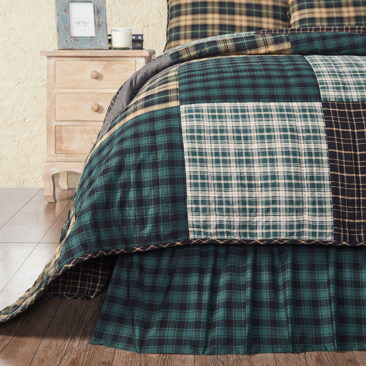 Pine Grove Twin Bed Skirt 39x76x16 VHC Brands - The Fox Decor