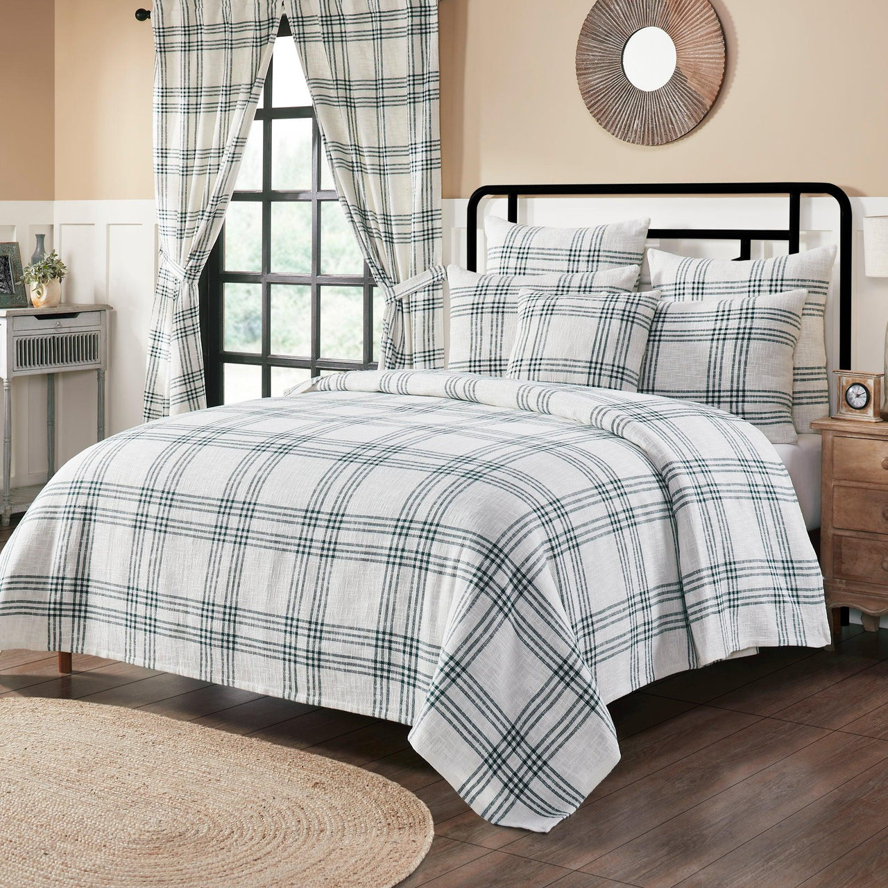 Pine Grove Plaid King Coverlet 97x110 VHC Brands - The Fox Decor