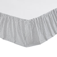 Sawyer Mill Black Ticking Stripe King Bed Skirt 78x80x16 VHC Brands - The Fox Decor