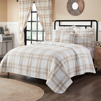 Thumbnail for Wheat Plaid King Coverlet 97x110 VHC Brands - The Fox Decor