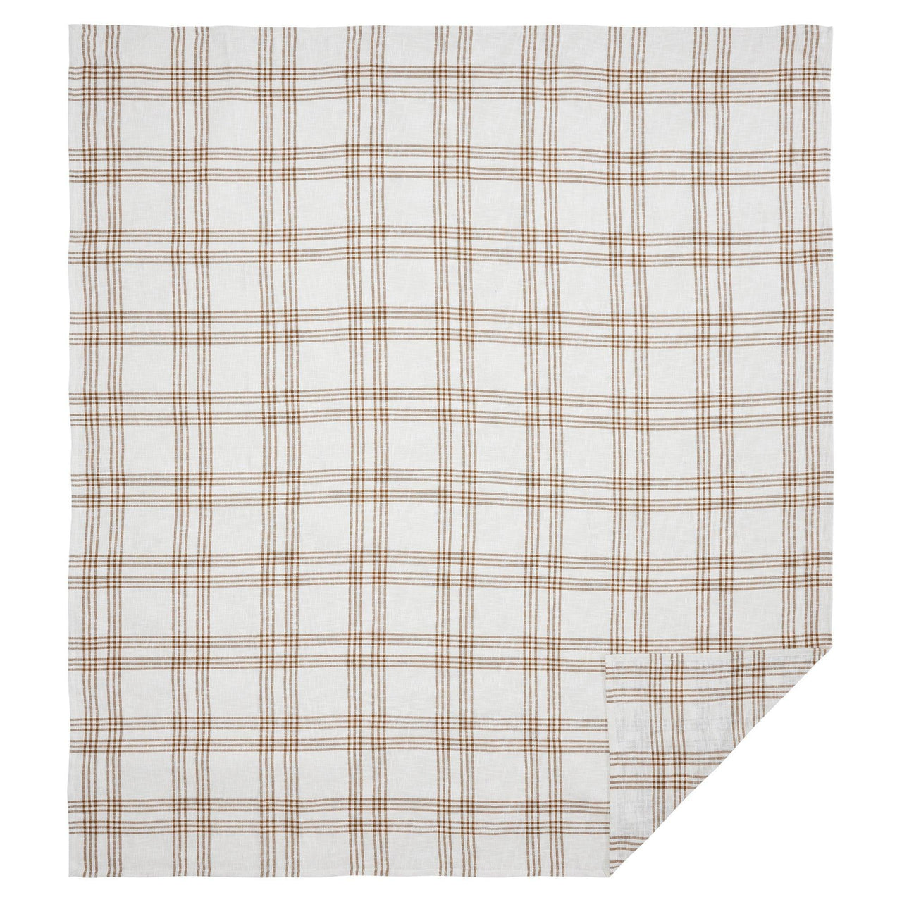 Wheat Plaid Queen Coverlet 94x94 VHC Brands - The Fox Decor