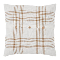 Thumbnail for Wheat Plaid Fabric Euro Sham 26x26 VHC Brands - The Fox Decor
