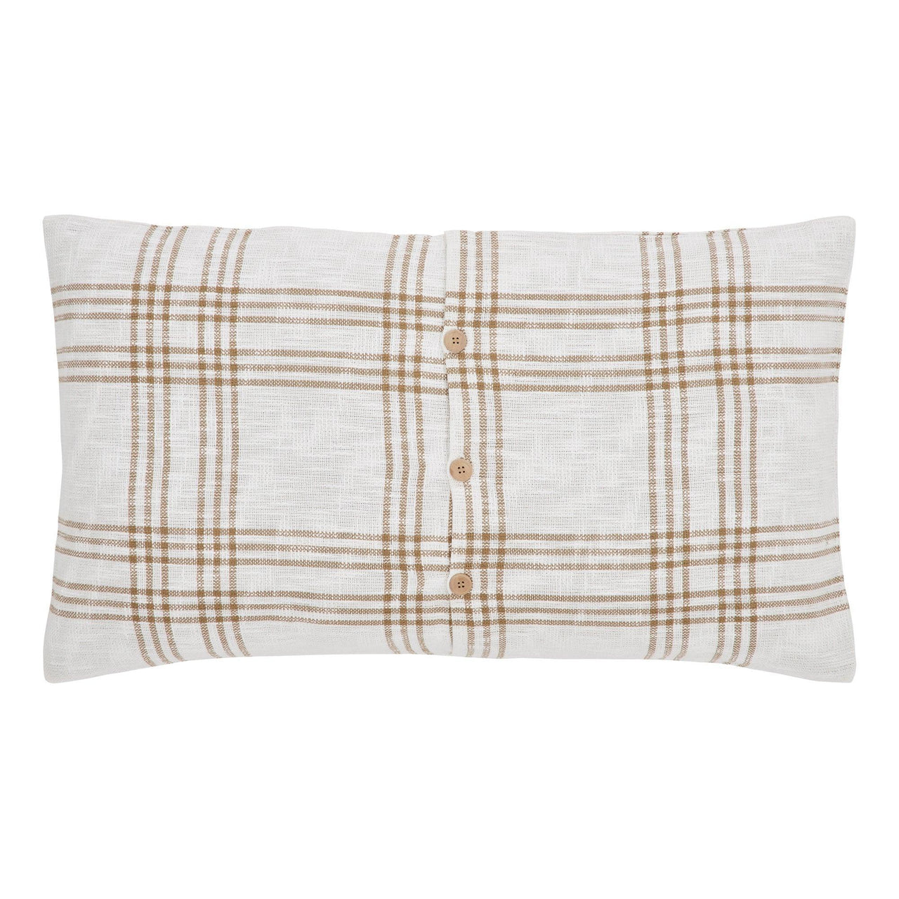 Wheat Plaid King Sham 21x37 VHC Brands - The Fox Decor