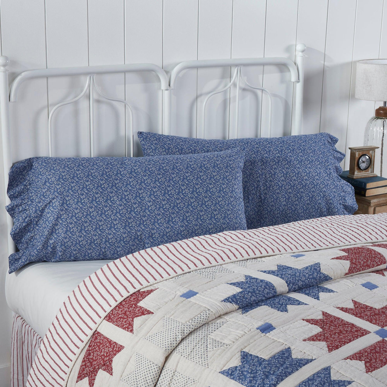 Celebration Ruffled King Pillow Case Set of 2 21x36+4 VHC Brands - The Fox Decor