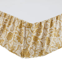Thumbnail for Dorset Gold Floral Queen Bed Skirt 60x80x16 VHC Brands - The Fox Decor
