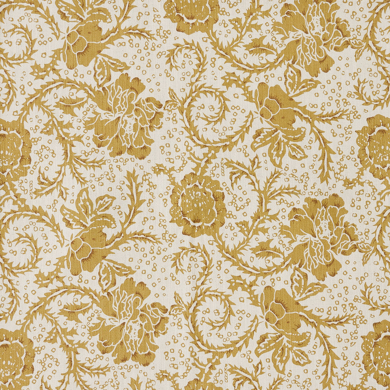 Dorset Gold Floral Queen Bed Skirt 60x80x16 VHC Brands