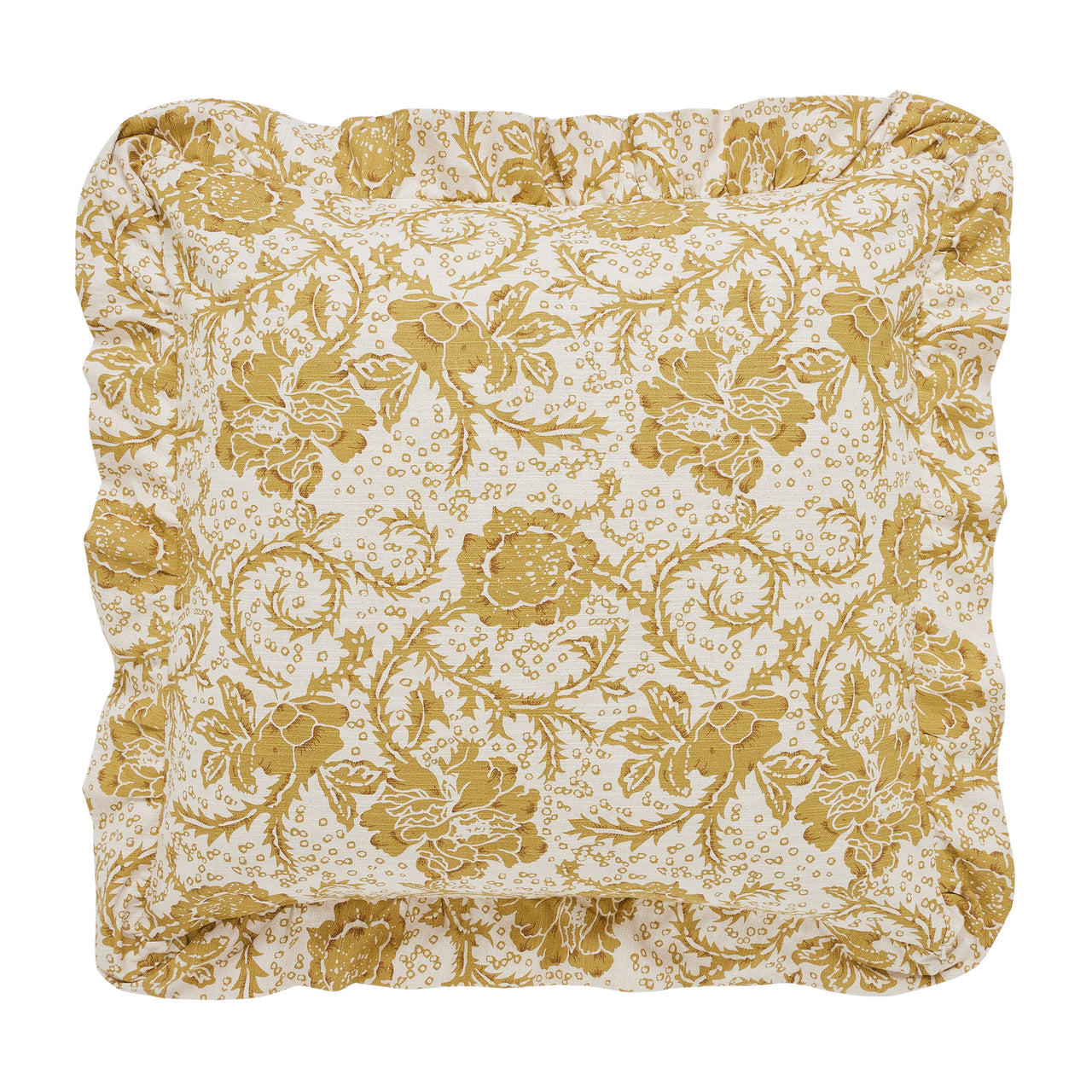 Dorset Gold Floral Fabric Euro Sham 26x26 VHC Brands