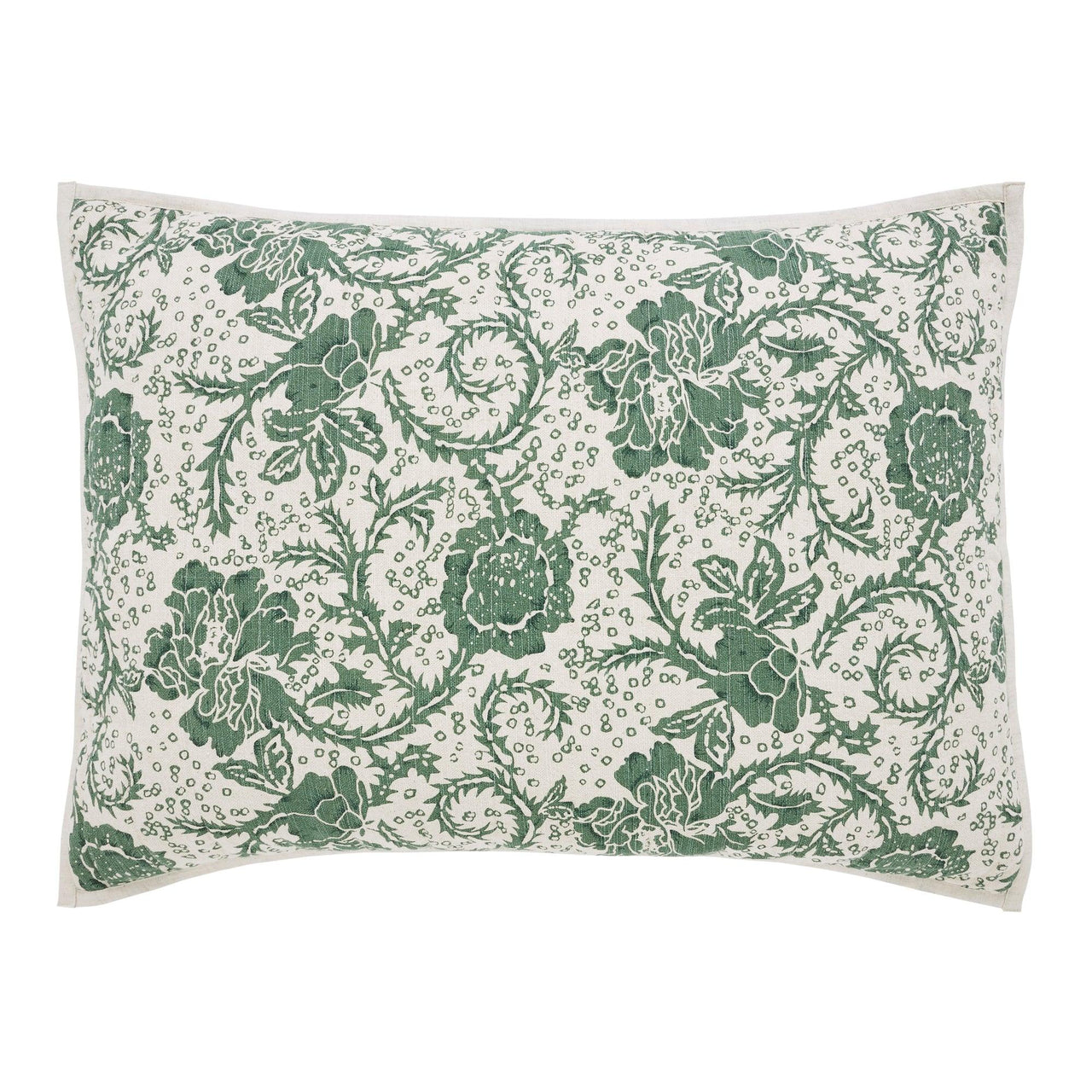 Dorset Green Floral Standard Sham 21x27 VHC Brands - The Fox Decor