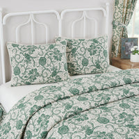 Thumbnail for Dorset Green Floral Standard Sham 21x27 VHC Brands - The Fox Decor