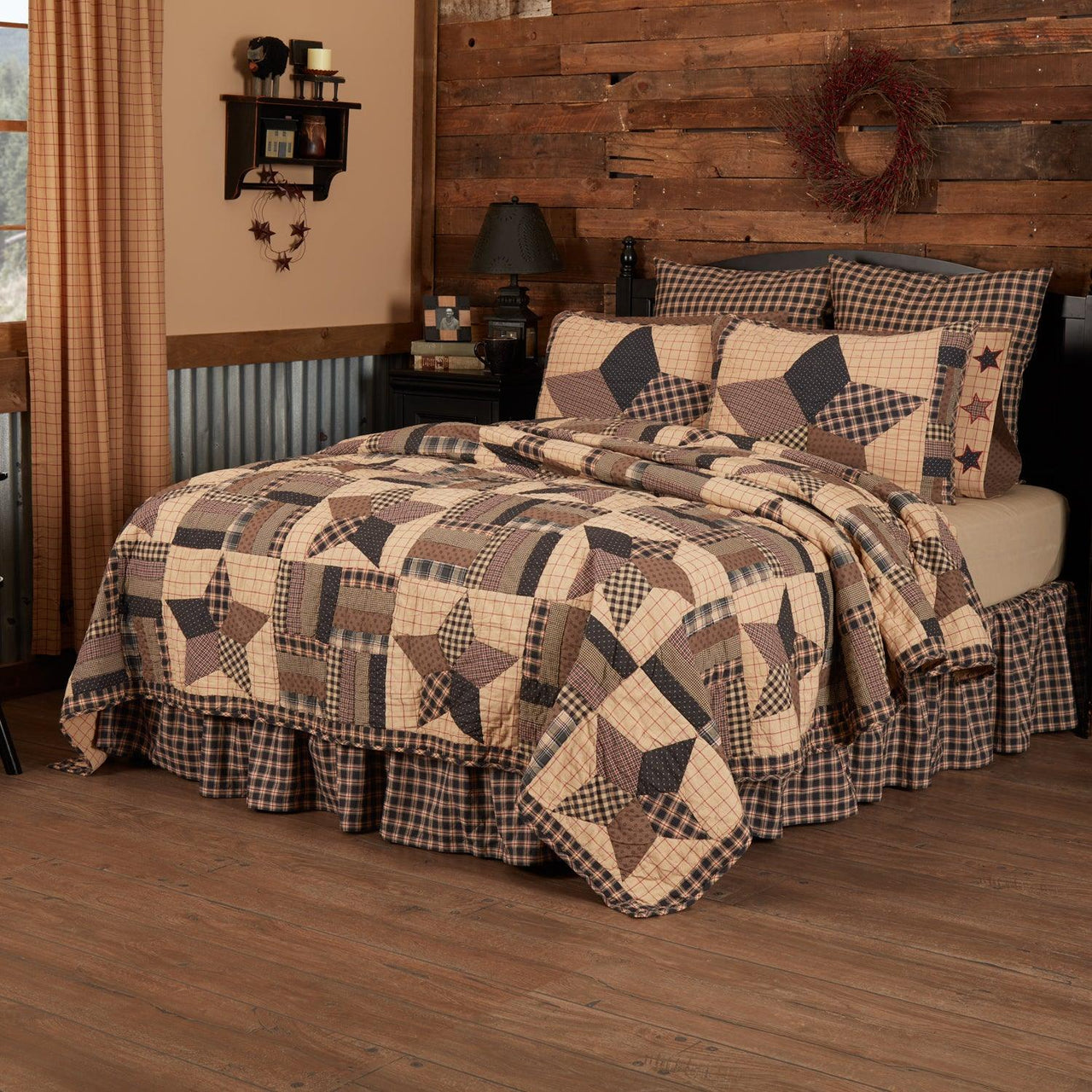 Bingham Star Luxury King Quilt 120Wx105L VHC Brands - The Fox Decor