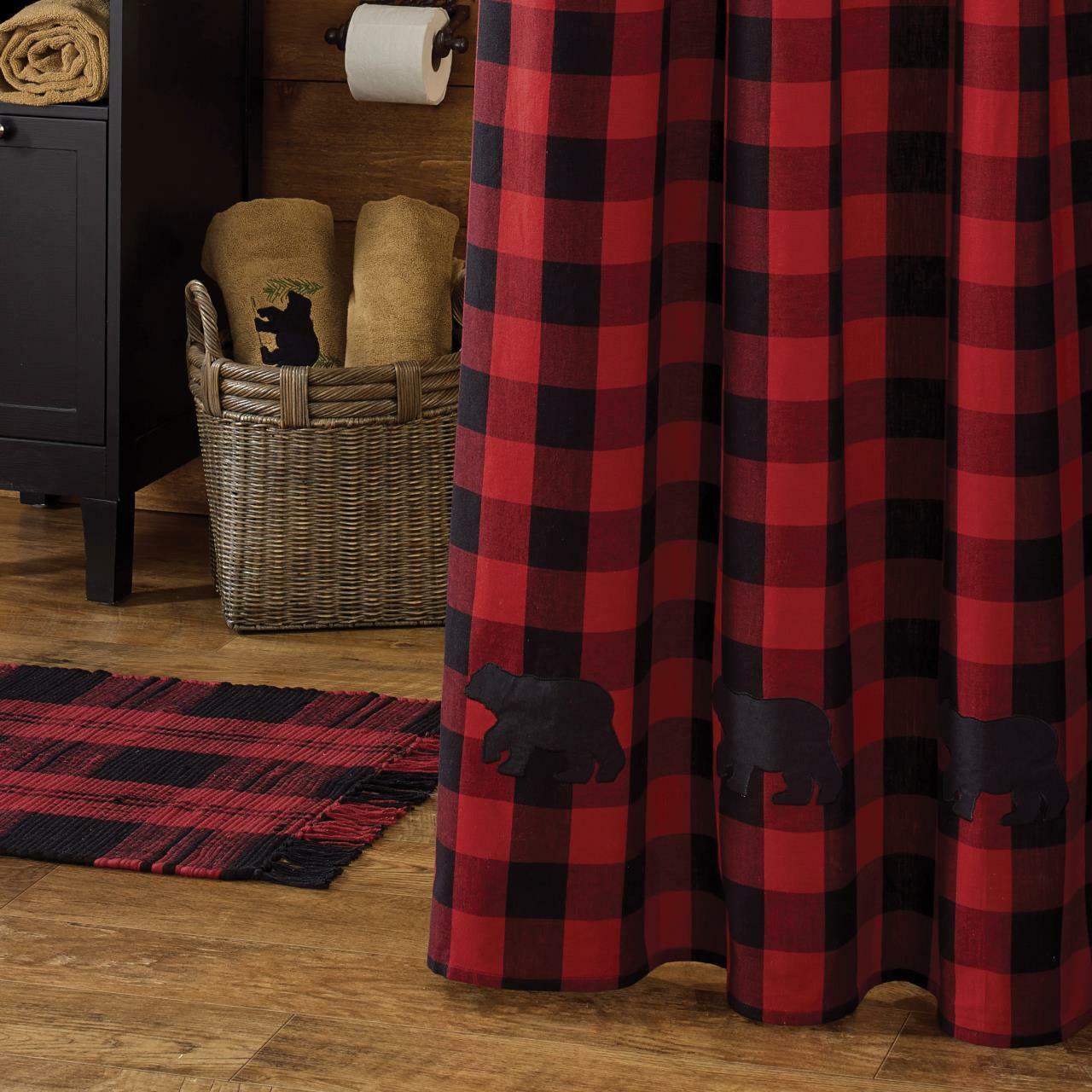 Buffalo Check Shower Curtain 72" X 72" Park Designs - The Fox Decor