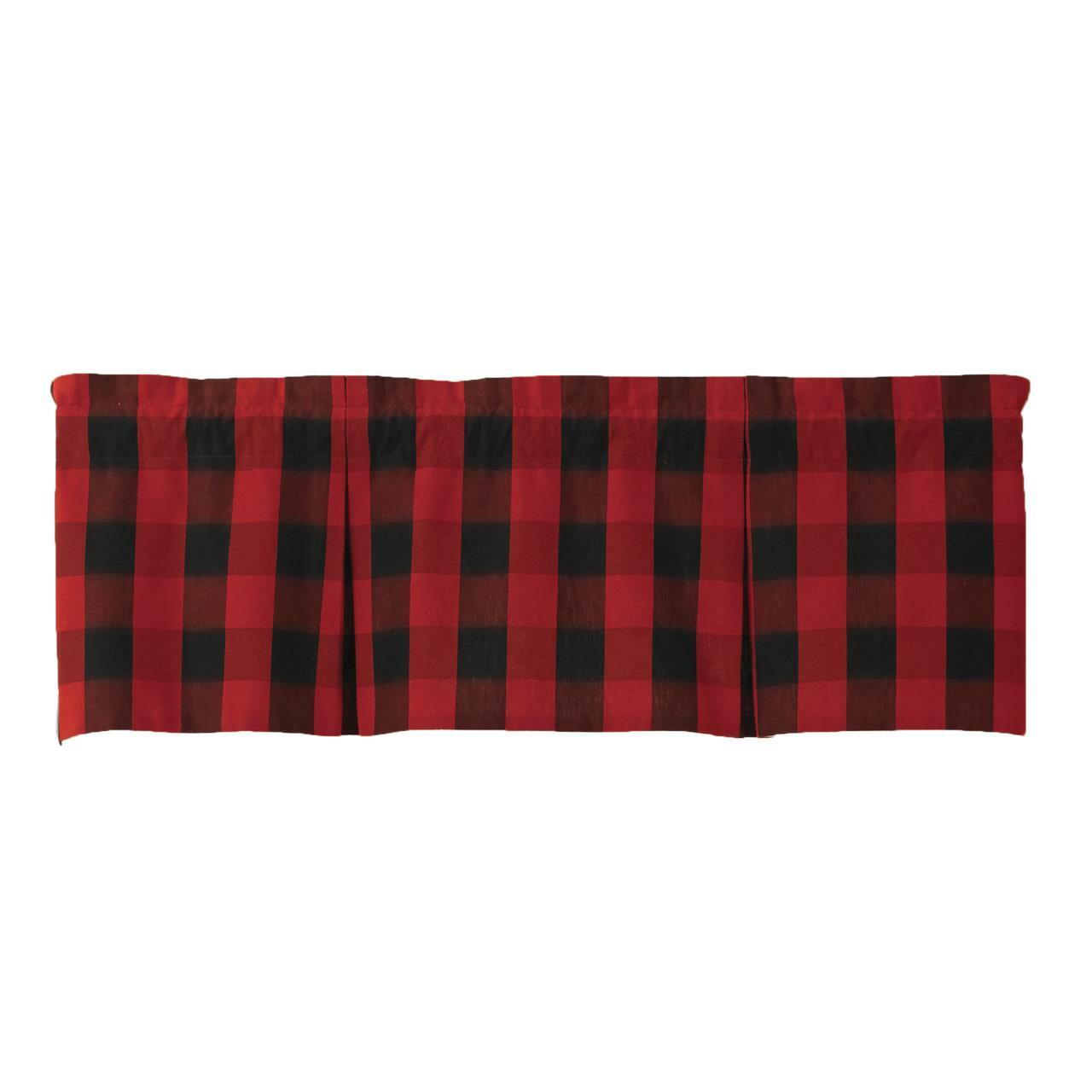 Buffalo Check Valance - Pleated 45"x15" Park Designs - The Fox Decor