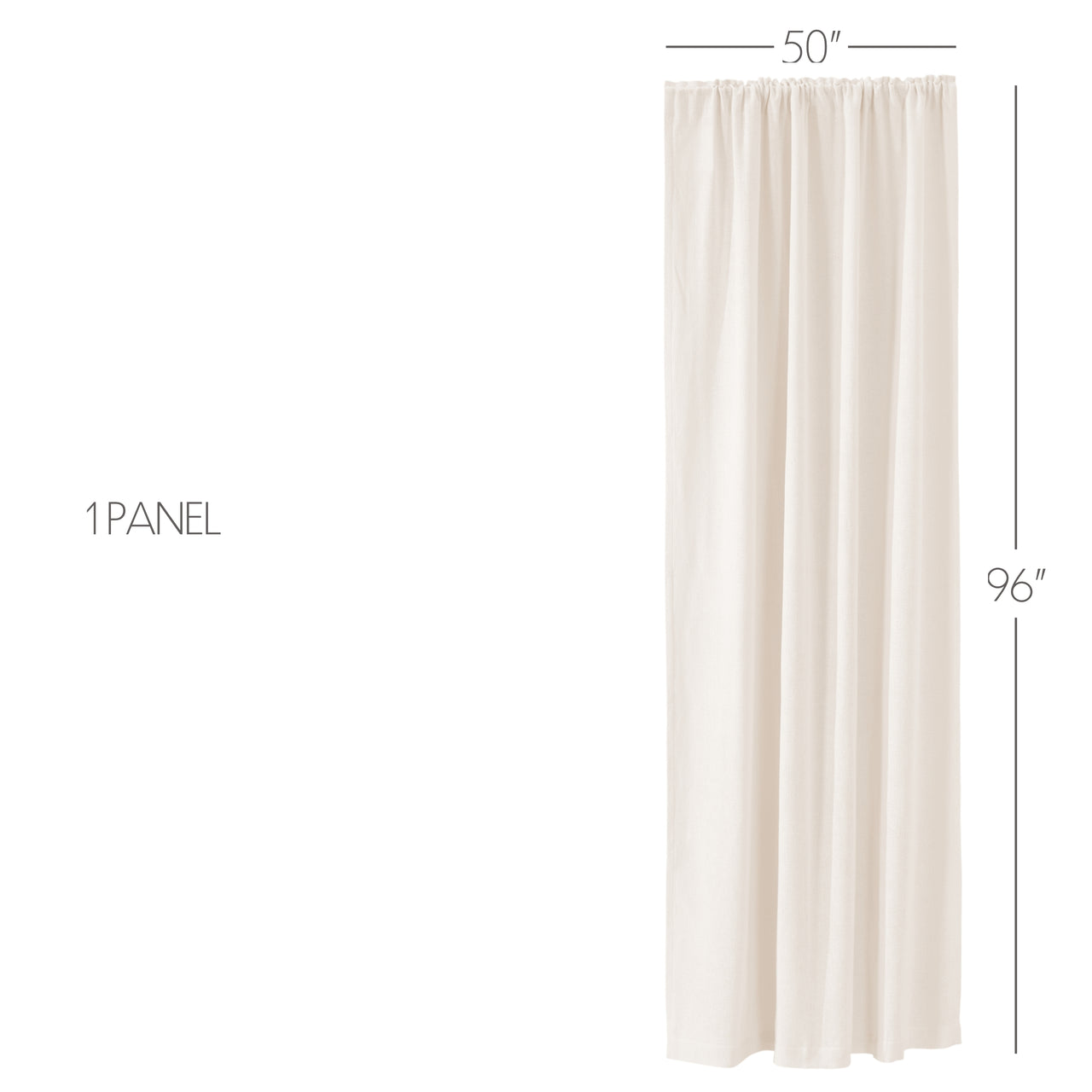 Burlap Antique White Panel Curtain 96"x50" VHC Brands - The Fox Decor