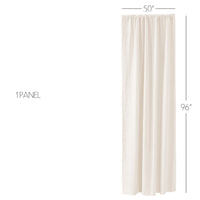 Thumbnail for Burlap Antique White Panel Curtain 96