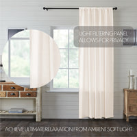 Thumbnail for Burlap Antique White Panel Curtain 96