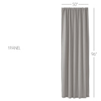 Thumbnail for Burlap Dove Grey Panel Curtain 96