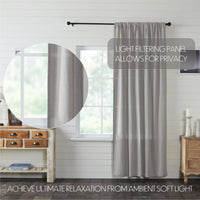 Thumbnail for Burlap Dove Grey Panel Curtain 96