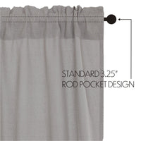 Burlap Dove Grey Prairie Short Panel Set of 2 63x36x18 VHC Brands - The Fox Decor