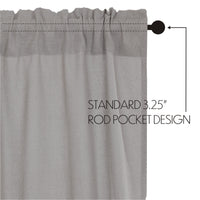 Thumbnail for Burlap Dove Grey Panel Curtain 96