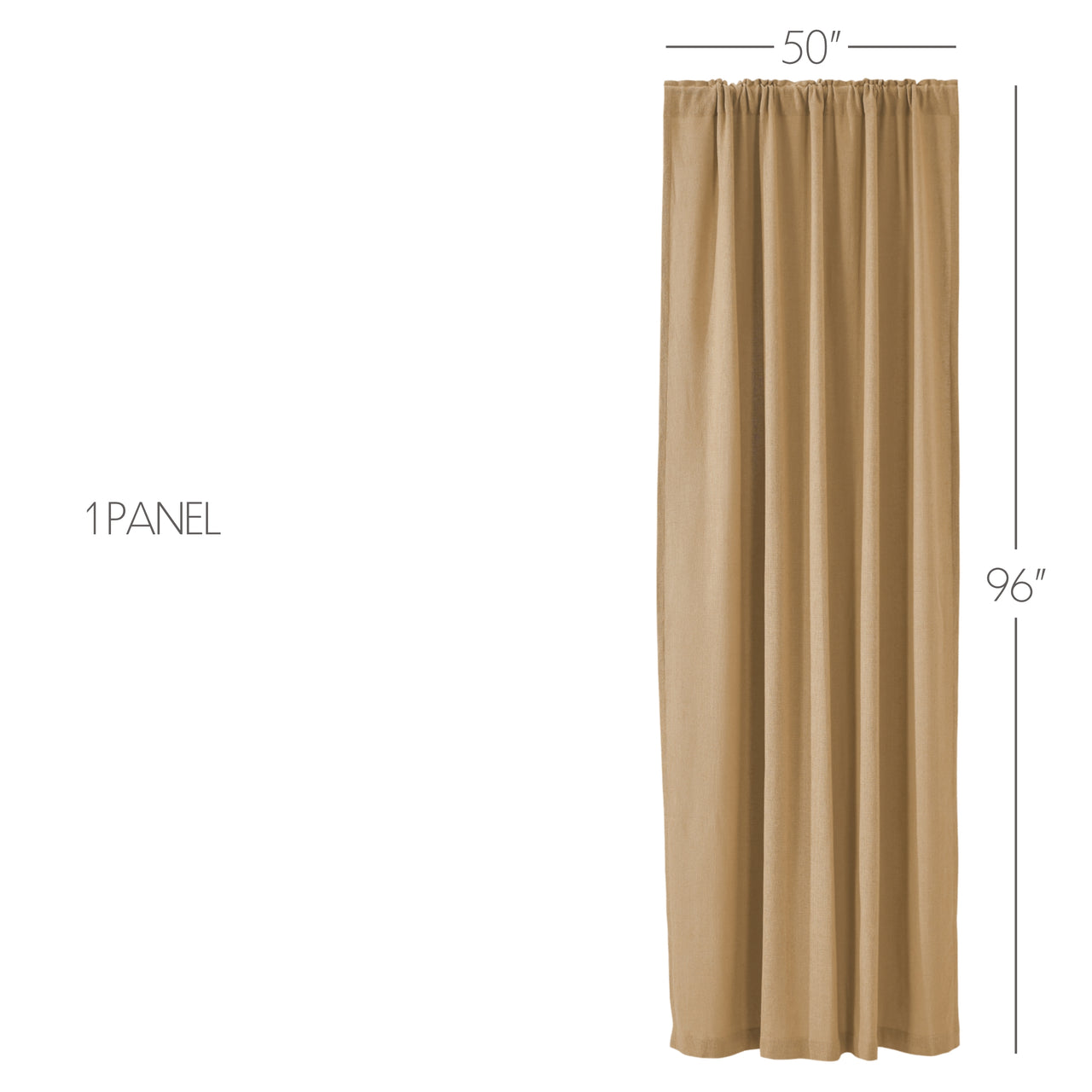 Burlap Natural Panel Curtain 96"x50" VHC Brands - The Fox Decor