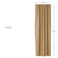 Burlap Natural Panel Curtain 96