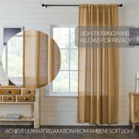 Burlap Natural Panel Curtain 96