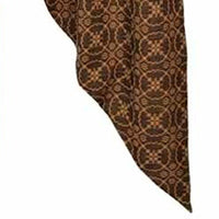 Thumbnail for Barn Red Tan Marshfield Jacquard Gathered Swag Lined C6106017 - The Fox Decor