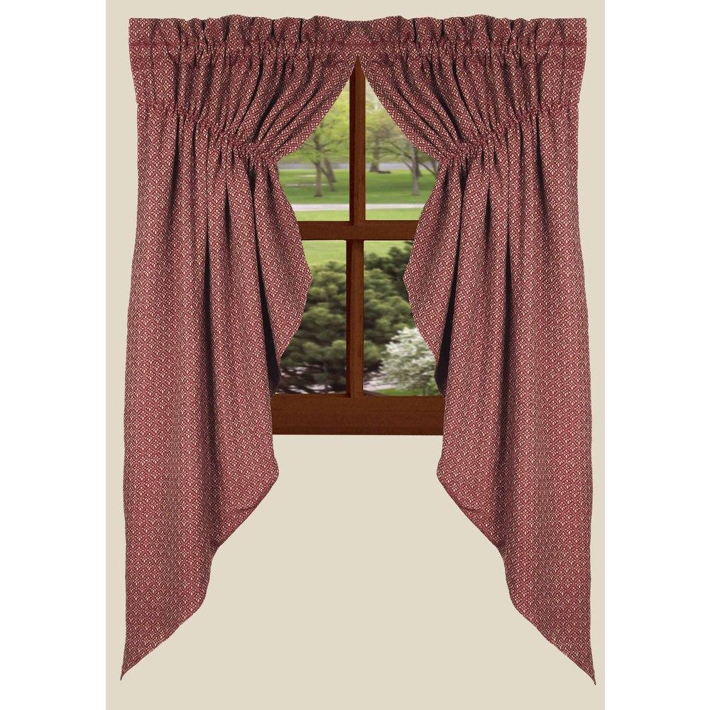 Barn Red Oat Philmont Jacquard Gathered Swag Lined C6850017 - The Fox Decor